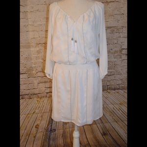 White House/Black Market Dress w/ silver accents.